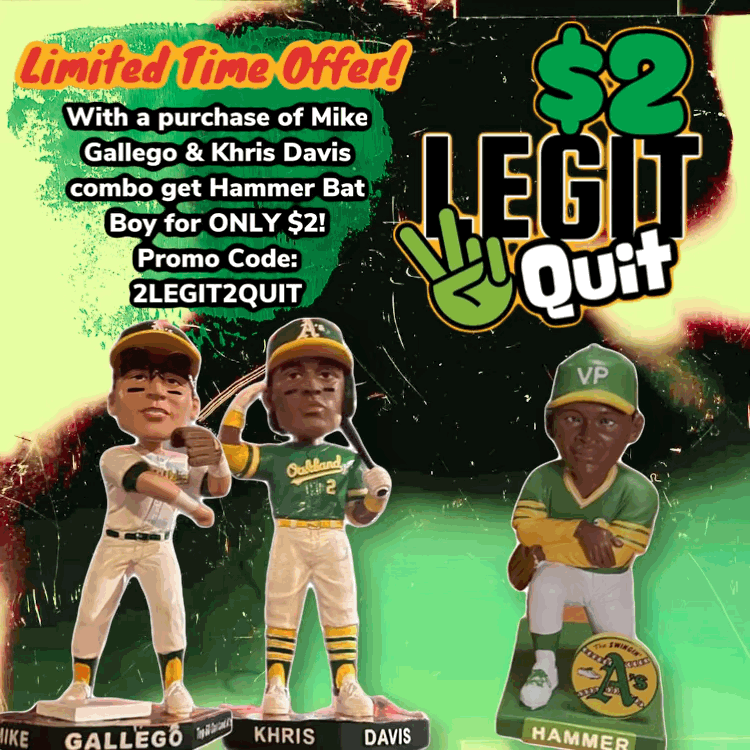 Khris Davis and Mike Gallego Bobbleheads Combo